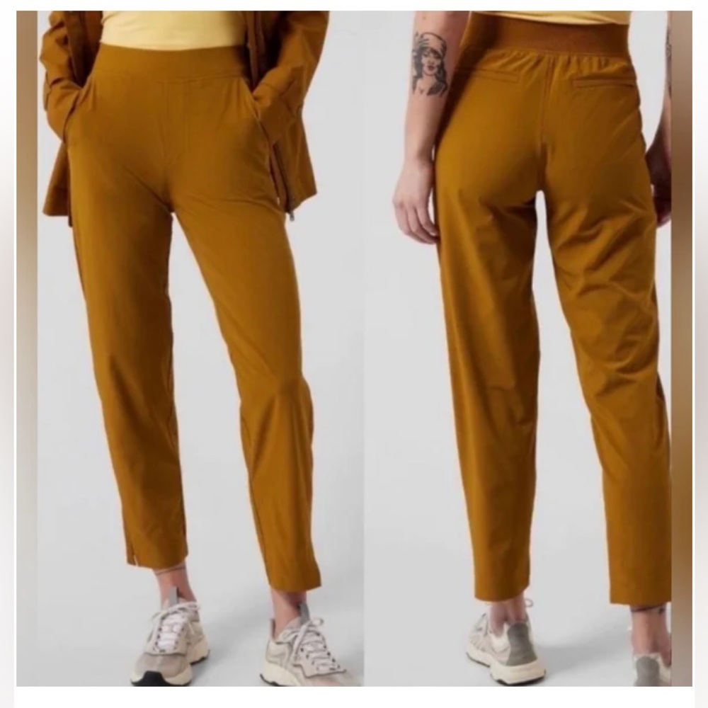 Athleta Mustard Yellow Track Pants